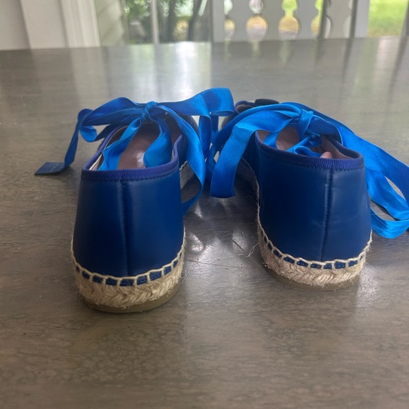 Marc Jacobs The Mouse Espadrille Lace-up Flat In Navy - Picture 8 of 11